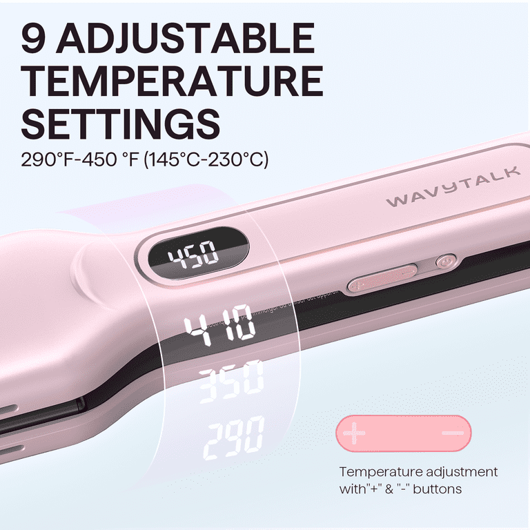 Wavytalk Pink Hair Straightener 1.75 Inch Wavytalk Wet to Straight Hair Straightener, Titanium 1.75  main image 2