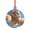 Round Shape, variant on Naloa Playful Cat Fisheye View Acrylic Santa Tree Decorations Christmas Hanging Pendant for Christmas Winter New Year Party Hanging Decorations-Hexagon