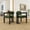 Green+Black, variant on Luxe Modern Upholstered Dining Chairs, Birch Wood Frame, Walnut + Yellow, Set of 2