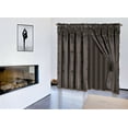 thumbnail image 4 of Nada 8-Piece Solid Brown Elegant Rod Pocket Window Curtain Panel Floral Printed Treatment Drape with Matching tieback Set in 84", 4 of 5
