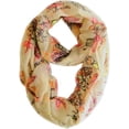 thumbnail image 2 of Peach Couture Paint The Town Red Cherry Blossom Floral Print Infinity loop Scarves, 2 of 3