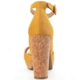 thumbnail image 3 of Sun + Stone Reeta Platform Sandals Women's Yellow Block Heel Ankle Strap MKAS57 (Yellow,9.5), 3 of 4