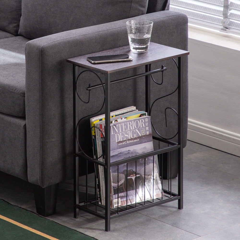 UWRNite Toilet Paper Holder and Magazine Rack Side Table, Bathroom