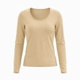 thumbnail image 5 of Womens Base Layer Tops Casual Stretchy Slim Fitted Crewneck Long Sleeve Breathable Comfort Tee Shirts,Sizes S-2XL, 5 of 10