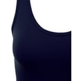 thumbnail image 4 of Doublju Women's Sleeveless Bodycon High Split Tank Midi Dress Shirring Details Dress, 4 of 4