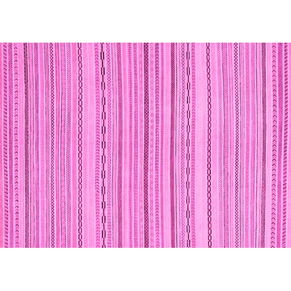 Ahgly Company Indoor Rectangle Oriental Pink Modern Area Rugs, 8' x 10'