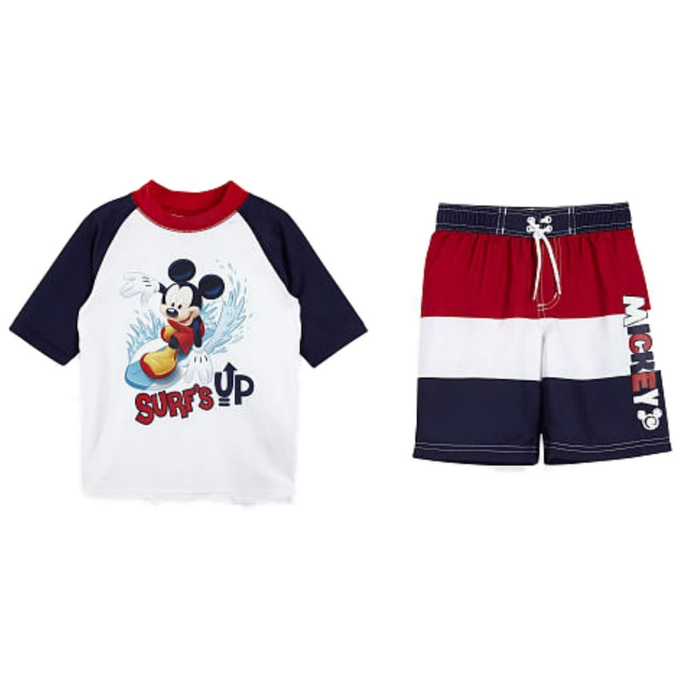 Disney Mickey Mouse Clubhouse Infant Boys Surf's Up Rash Guard & Swim