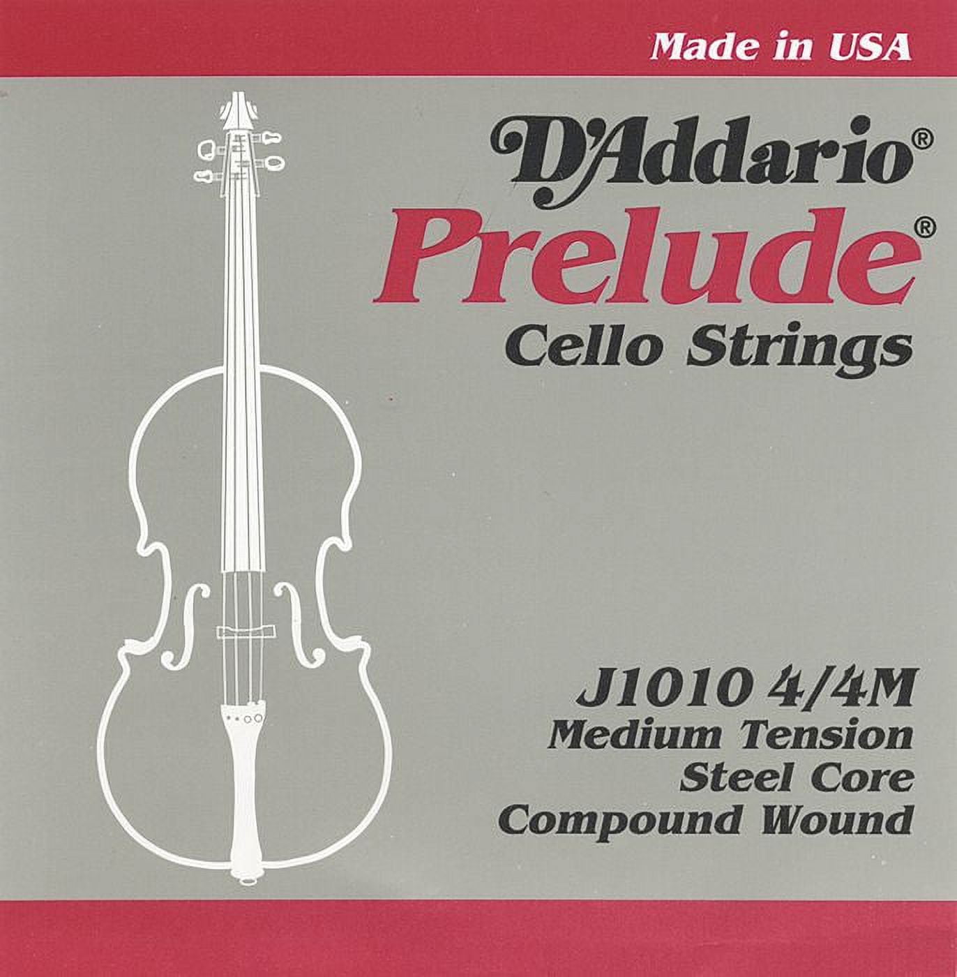 D'Addario Prelude Cello String Set, 1/2 Scale, Medium Tension