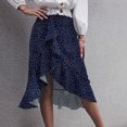 thumbnail image 3 of Minifaldas con dobladillo con volantes y cintura alta con estampado de lunares informales para mujer a la moda Wmkox8yi FGJ997, 3 of 8