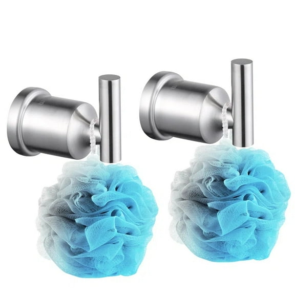 WOWOW Brushed Nickel Heavy Duty Sus 304 Stainless Steel Towel Hook (Set of 2)