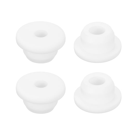 Uxcell 4Pack Rubber Grommets 18mm Drill Hole, 9mm ID White Hole Plug Grommet
