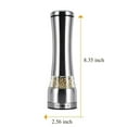 thumbnail image 4 of Oleegame 2PC Produce Storage Food Kitchen Manual Grinder Home Steel Stainless Tool Restaurant Pepper Mill Kitchen，Dining & Bar Silver, 4 of 9