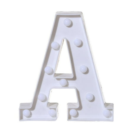 

ZFWDUNSA Alphabet LED Letter Lights Light Up White Letters Standing Hanging A-M &