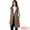 Coffee, variant on DARING DIVA Women's Long Puffer Vest Casual Sleeveless Hooded Down Jacket S Black