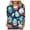 Blue, variant on Womens Easter Tops Crew Neck Print Quarter Sleeve Petite Tops for Women,Blue,L