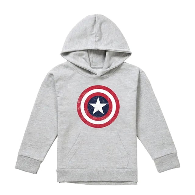Captain America Chandail à Capuchon à Capuche Heather pour Garçons/filles