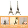 thumbnail image 5 of FRCOLOR 2Pcs Eiffel Tower Model Figurine Zinc Alloy for Office Ornament 11.8x3x3in, 5 of 8