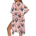 thumbnail image 5 of HELLHERO Rooster Heart Pattern Bikini Coverups Casual Polyester Fashion Beach Cover Up, 5 of 6