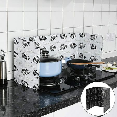 

HeYii Aluminum Foil Kitchen Cooking Oil Splash Guard Gas Stove Heat Burn Proof Board