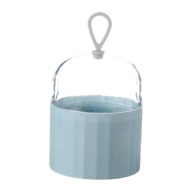 Soporte de esponja de maquillaje duradero con caja de almacenamiento de licuadora cosmética con mango de silicona Azul Zulema Soporte de esponja de maquillaje