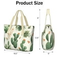 thumbnail image 3 of Tote Bag for Women - Cactus Pattern Shoulder Bag - Large Utility Work Duffle Bag with Zipper Handbag for Travel, Work, Sprots, 3 of 5