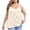 Beige, variant on Plus Size Camisole for Women Loose Cami Spaghetti Strap Tops with Built in Bra for Maternity Pleated Flowy Sleeveless Summer Blouse