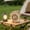Coffee, variant on Cute House Shaped Mini Desk Fan - Rechargeable Individual Fan with Animation Plan for Home Office Bedroom