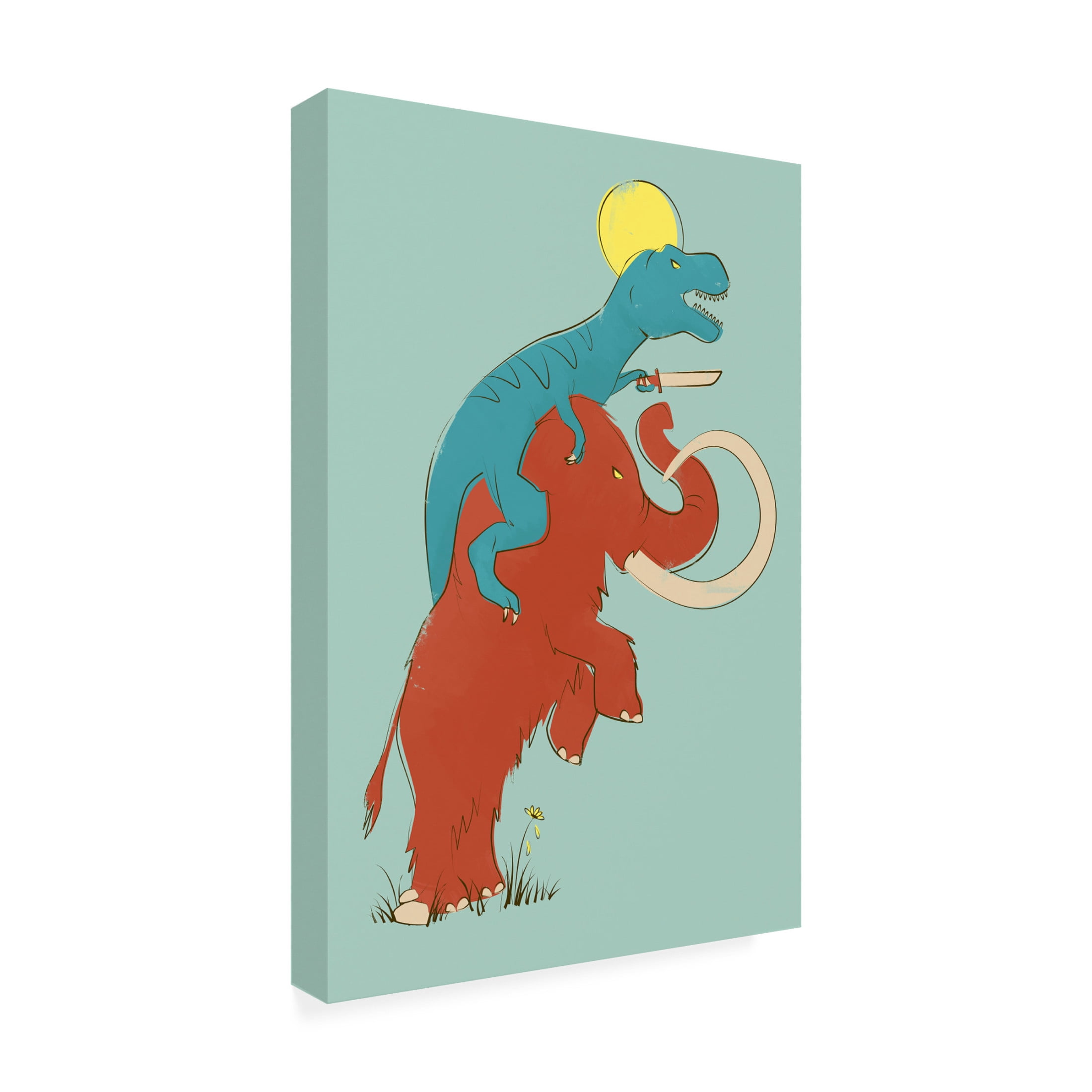 Canvas Wall Art - Jay Fleck 'Charge!' Wall Art for Living Room, Bedroom, or Office Décor by Trademark Fine Art - 30 x 47 Inches