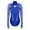 Blue, variant on Women Rhythmic Gymnastic Dance Leotard Long Sleeve Mesh Cutout Figure Skating Bodysuits Tops Red S