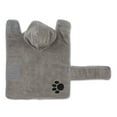 thumbnail image 3 of Bone Dry Gray Embroidered Paw X-Small Pet Robe, 3 of 5