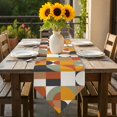 thumbnail image 6 of Nordic Retro Table Runner 36 Inches Long Orange Black White Geometric Abstract Art Table Runners for Dining Room Tabletop Dresser Scarf Home Party Banquet Wedding Holiday Decoration, 6 of 9
