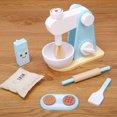 thumbnail image 1 of Montessori Children‘s Simulation Wooden Sound and Light Oven Bread Machine Coffee Machine Combination Kitchen Play House Toy, 1 of 7