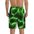 thumbnail image 3 of Easygdp Green Lightning Men's Short Pajama Pants, Sleep Shorts, Household Pants, Casual Pants with Pockets - 4X-Large, 3 of 9