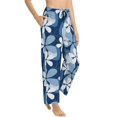 thumbnail image 2 of Uemuo Flower Pattern Women's Wide Leg Palazzo Lounge Pants with Pockets Light Weight Loose Comfy Casual Pajama Pants-XX-Large, 2 of 9