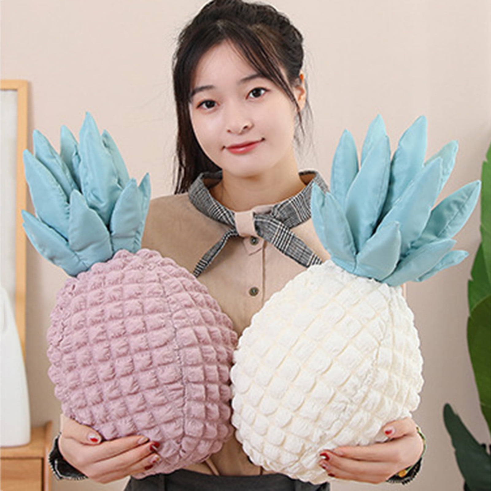 Poupée en Peluche Fruit Ananas et Oreiller Ananas Cadeau Décoration Accessoire Parodie Coussin de Canapé Oreiller Allongé Oreiller Ananas