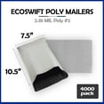 thumbnail image 2 of EcoSwift Brand Premium Poly Shipping Bag Waterproof Durable Self-Seal Mailer 2.35 Mil, 7.5 in. x 9.5 in. (Size 2s), Solid Gray, 4000-Pack, 2 of 5