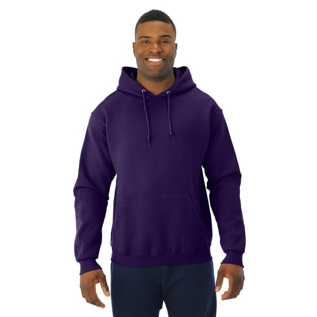 Jerzees Mens NuBlend Pull Over Hooded Sweatshirt, XL, Deep Purple