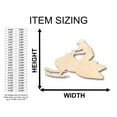 thumbnail image 2 of Unfinished Wood Snow Mobile Rider Shape - Craft - up to 46" DIY 18" / 1/4", 2 of 3