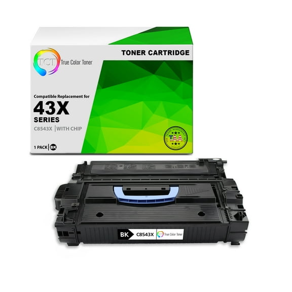 TCT 43X Toner Cartridge - TAA Compliant Compatible Replacement for 43X C8543X Black High Yield