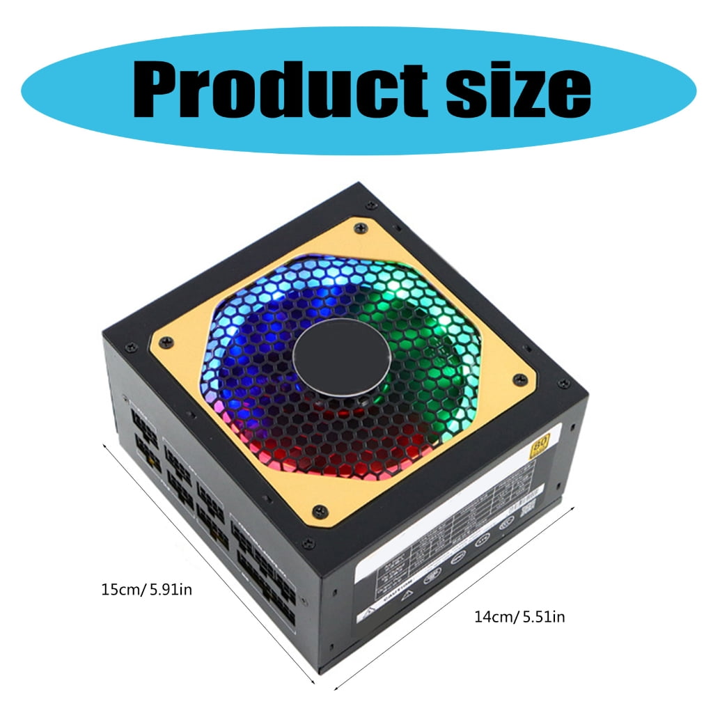 AOOOWER 850W Power Supply Fully Modular 110-230V with Temperature Control Low Noise Fan for Electronic Sports Video Gaming Computer