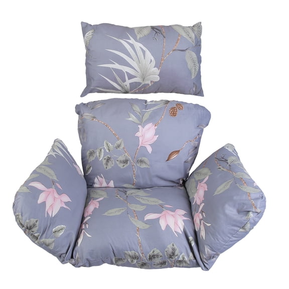 Imountek Egg Chair Cushion with Headrest Soft Hollow Cotton Hanging Basket Swing Chair Pad Removable Washable Cover for Backyard Deck