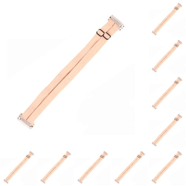 Jumpingount Bandas de ajuste para estiramiento facial, correas para eliminar arrugas faciales, diadema reutilizable, horquillas, herramienta de Bandas Dobles Albaricoque 10Conjunto