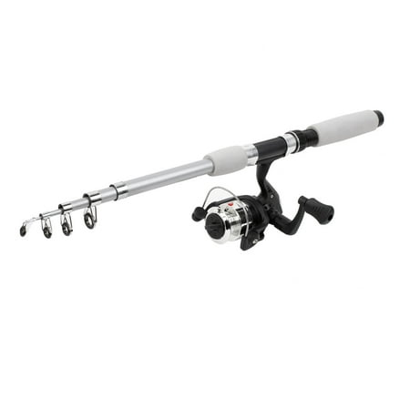 Unique Bargains Retractable 4 Sections 1.8M Fishing Rod with Gear Ratio 5.2:1 Spinning Reel