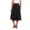 thumbnail image 4 of Fantaslook Womens Midi Skirts Elastic High Waist Skirt Flowy Trendy Skirts with Pockets, 4 of 9