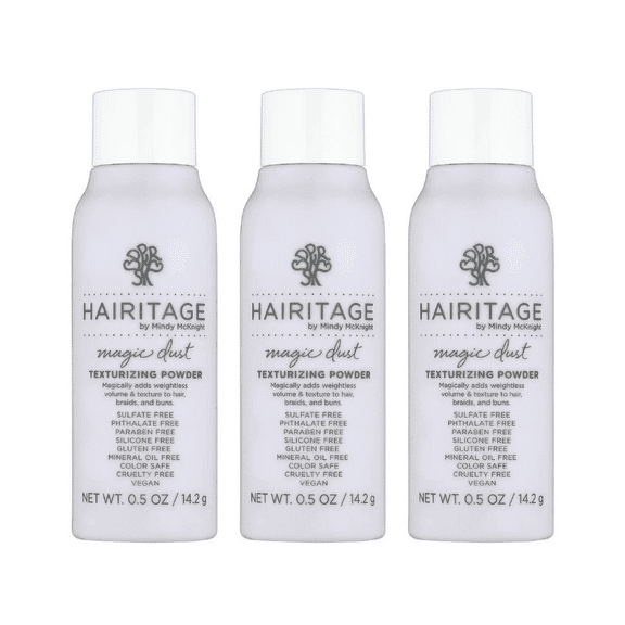 Hairitage Magic Dust - Texturizing Powder, 0.5 fl oz (Pack of 3)