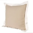 thumbnail image 6 of LR Home Ox Bay Hand-Woven Tan/White Bordered All-Natural Cotton Pillow Cover, 6 of 9