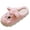 Pink, variant on Pink Ladies One Foot Kick Slippers With Soft Bottom Design For Casual And Comfort