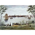 thumbnail image 2 of Torina, George 24x18 Black Modern Framed Museum Art Print Titled - New York Shortly After Independence, Scene of The East River, 2 of 4