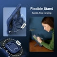 thumbnail image 4 of for iPad Air 6th Generation 11" 2024 M2 A2902/A2903/A2904 with Pencil Holder/360° Rotating Kickstand/Grip Handle/Shoulder Strap Kids Girls Heavy Duty Protective 3-Layers Cover, Darkblue+Black, 4 of 8