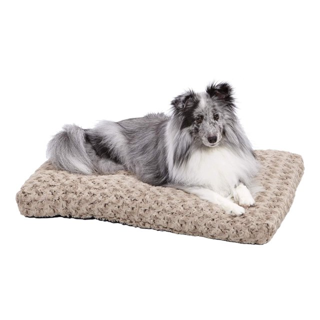 Cama para mascotas, cama de lujo para perros y gatos, ideal para jaulas de perros, lavable a máquina y apto para secadora, Mocha, 76.2 cm